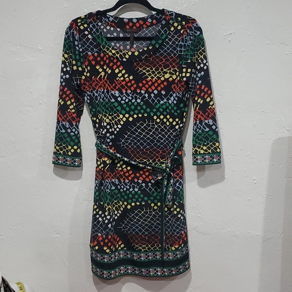 BCBGMaxAzria Dress with Groovy 70s Print